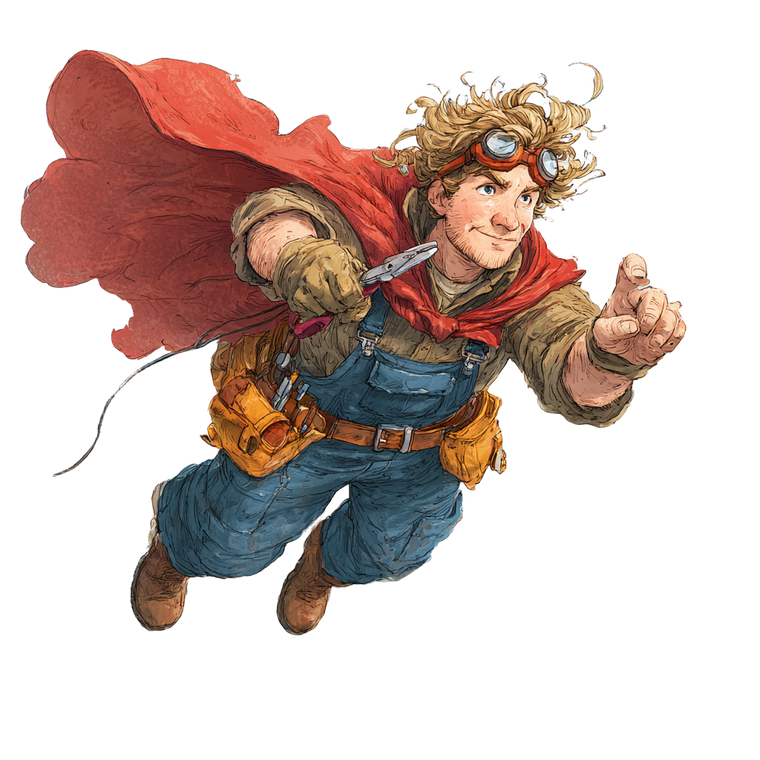 Electrician Superhero Vinyl Car Decal Sticker – Waterproof & UV-Resistant 6.826666666666667"