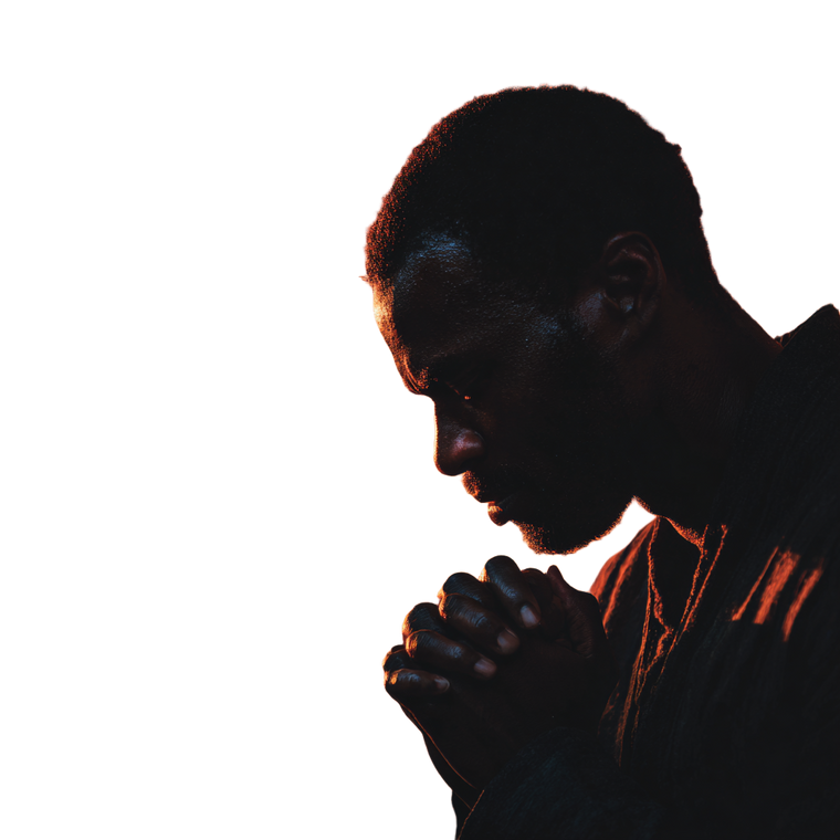 Praying Man V21 Vinyl Car Decal Sticker – Waterproof & UV-Resistant 3.4133333333333336"