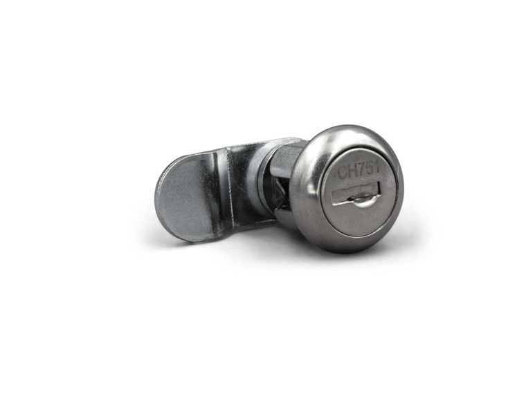 B&B Chrome Lock Cylinder | For Hatches | Keyed Cam Lock | 1 Code 751 Key