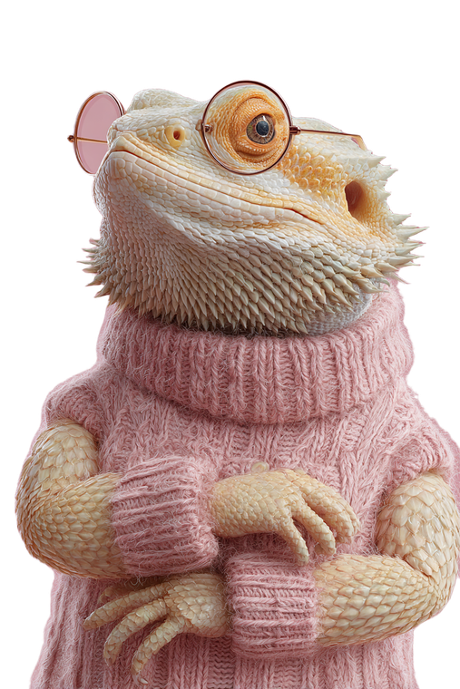 Professor Lizard Vinyl Car Decal Sticker – Waterproof & UV-Resistant 8.96"