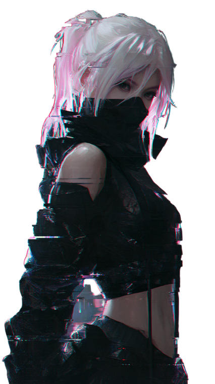 Cyberpunk Ninja Woman V4 Vinyl Car Decal Sticker – Waterproof & UV-Resistant 9.706666666666667"