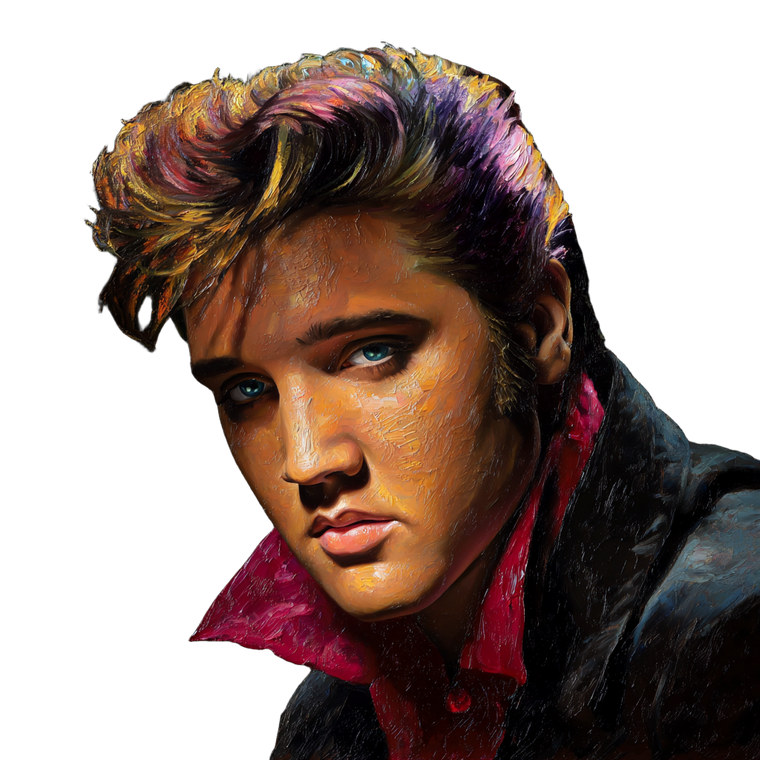 Artistic Elvis Portrait Vinyl Car Decal Sticker – Waterproof & UV-Resistant 6.826666666666667"