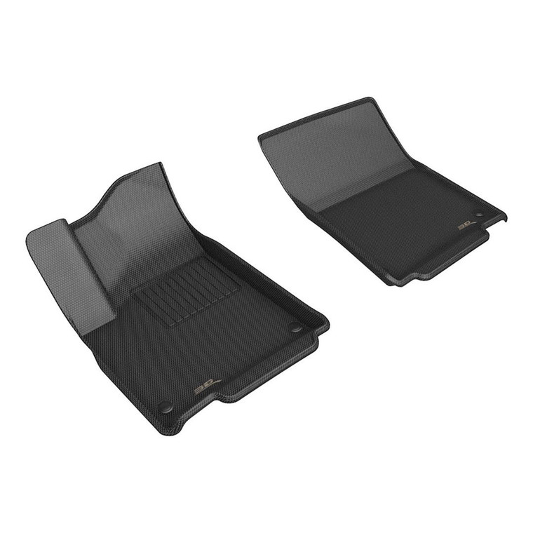 Custom Fit Carbon Fiber Texture Floor Liners for 2022-2023 Rivian R1S,R1T | MAXpider  Technology, Raised Edge, Waterproof, Odorless, 2 Piece Set
