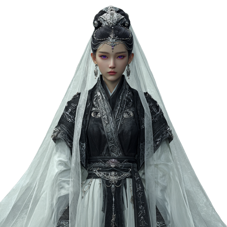 Hanfu Beauty V14 Vinyl Car Decal Sticker – Waterproof & UV-Resistant 3.4133333333333336"