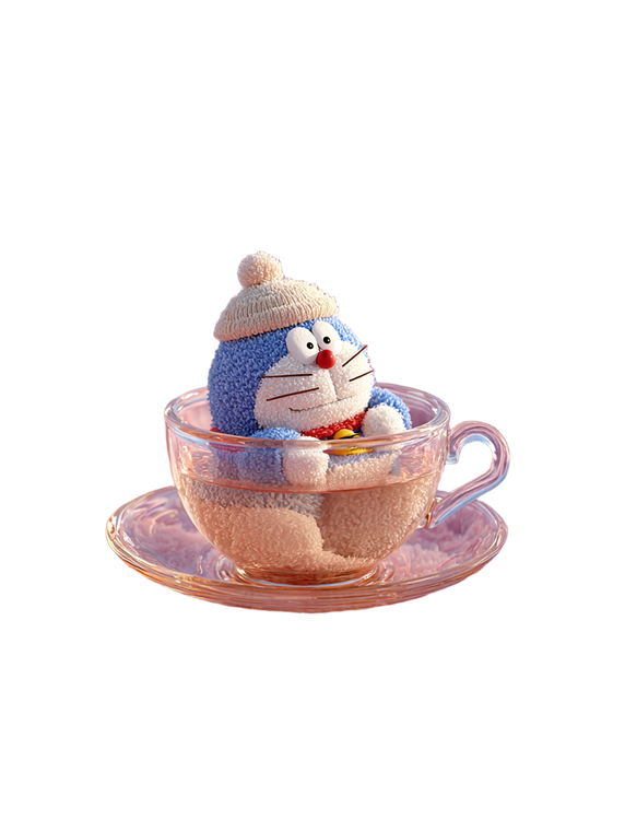 Floating Teacup Journey Vinyl Car Decal Sticker – Waterproof & UV-Resistant 4.1066666666666665"