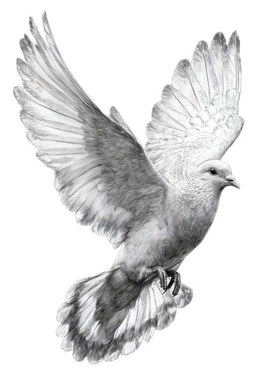 Flying Dove Tattoo Vinyl Car Decal Sticker – Waterproof & UV-Resistant 4.373333333333333"