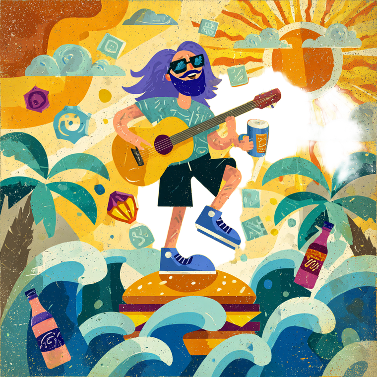 Cartoon Beer Etiquette Vinyl Car Decal Sticker – Waterproof & UV-Resistant 3.4133333333333336"