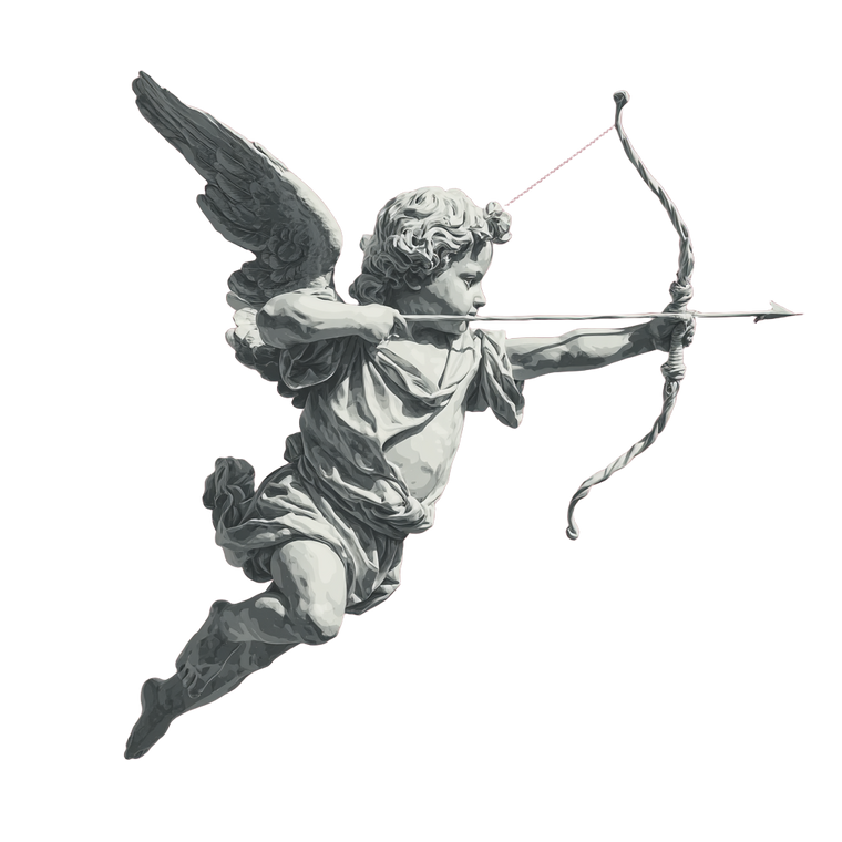 Minimal Cupid Vinyl Car Decal Sticker – Waterproof & UV-Resistant 3.4133333333333336"