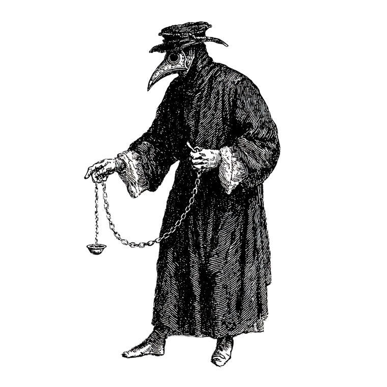 Plague Doctor Illustration V4 Vinyl Car Decal Sticker – Waterproof & UV-Resistant 3.4133333333333336"