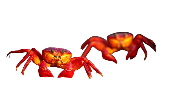 Red Robber Crabs Vinyl Car Decal Sticker – Waterproof & UV-Resistant 2.72"