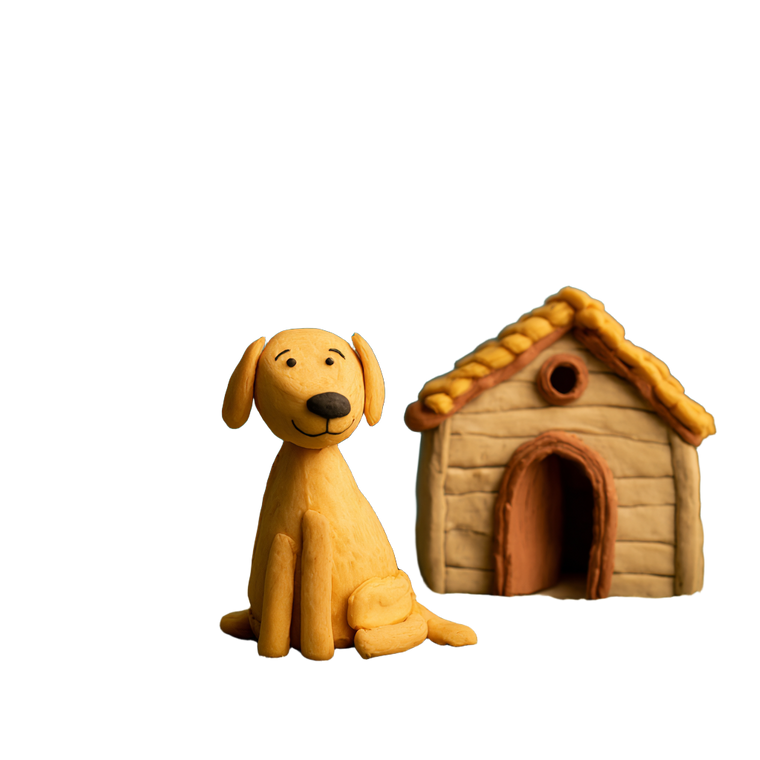 Cute Clay Retriever Vinyl Car Decal Sticker – Waterproof & UV-Resistant 3.4133333333333336"