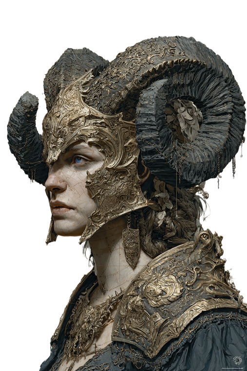 Golden Headdress Warlock Vinyl Car Decal Sticker – Waterproof & UV-Resistant 4.4