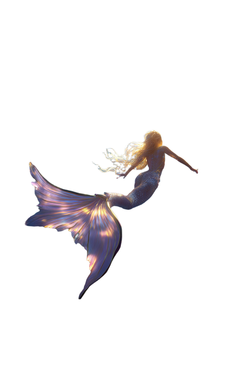 Glowing Mermaid Scene Vinyl Car Decal Sticker – Waterproof & UV-Resistant 8.96"