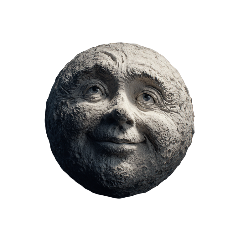 Friendly Moon Face Vinyl Car Decal Sticker – Waterproof & UV-Resistant 6.826666666666667"