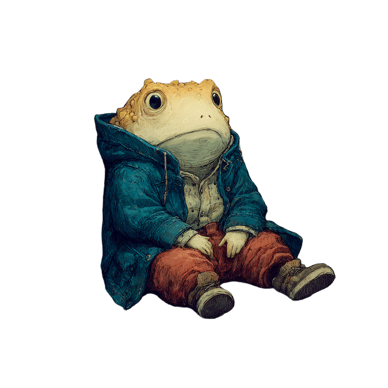 Sad Toad Vinyl Car Decal Sticker – Waterproof & UV-Resistant 3.4133333333333336"