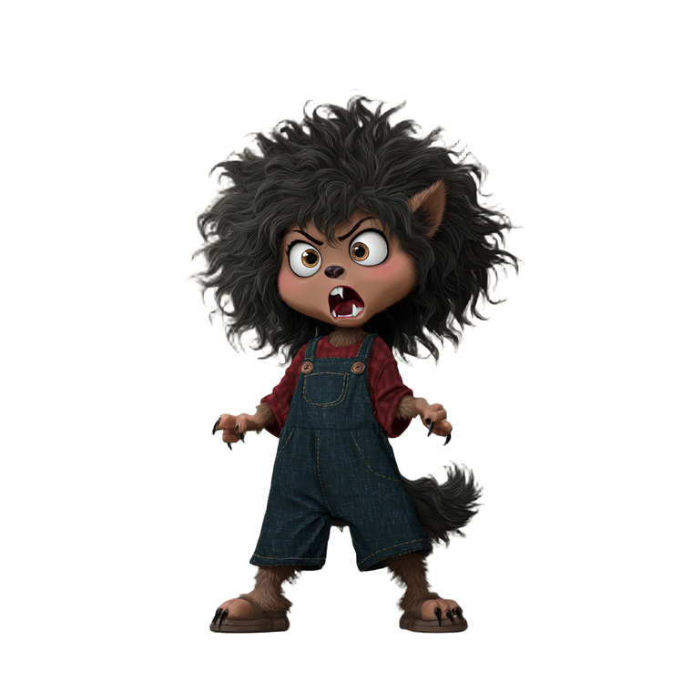 Werewolf Kid Vinyl Car Decal Sticker – Waterproof & UV-Resistant 3.4133333333333336"