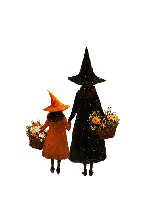 Witch And Daughter Vinyl Car Decal Sticker – Waterproof & UV-Resistant 8.96"