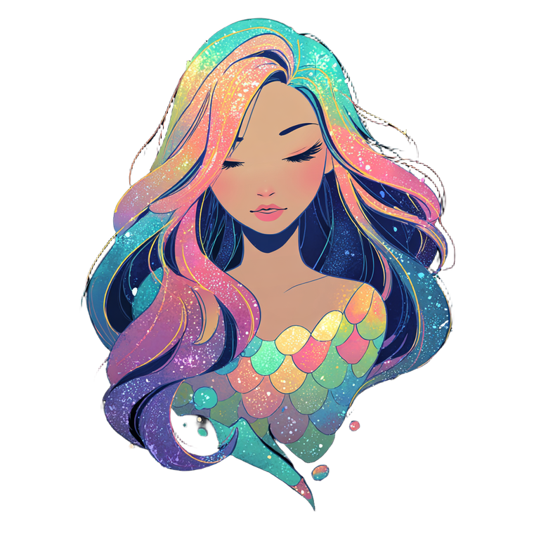 Magical Mermaid Logo Vinyl Car Decal Sticker – Waterproof & UV-Resistant 6.826666666666667"