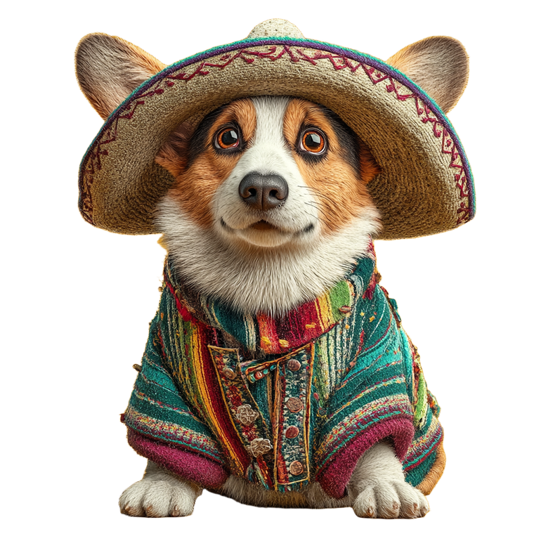 Corgi In Costume V3 Vinyl Car Decal Sticker – Waterproof & UV-Resistant 3.4133333333333336"