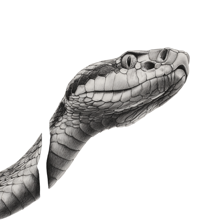 White Snake Drawing Vinyl Car Decal Sticker – Waterproof & UV-Resistant 6.826666666666667"