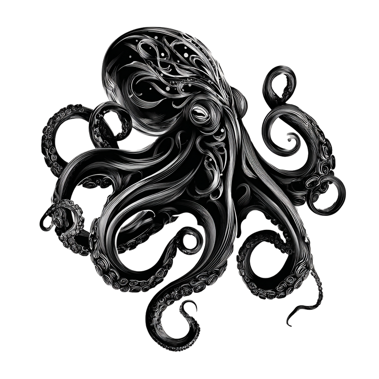 Pouting Octopus Vinyl Car Decal Sticker – Waterproof & UV-Resistant 3.4133333333333336"