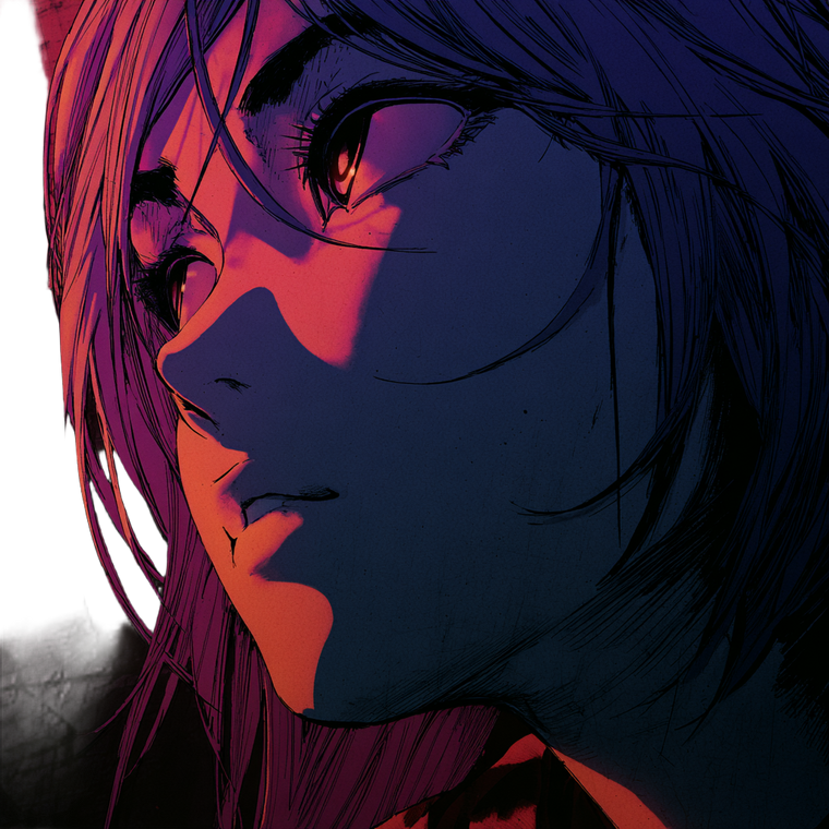Synthwave Manga Protagonist Vinyl Car Decal Sticker – Waterproof & UV-Resistant 6.826666666666667"