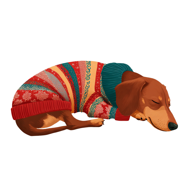 Sleeping Dachshund Vinyl Car Decal Sticker – Waterproof & UV-Resistant 3.4133333333333336"