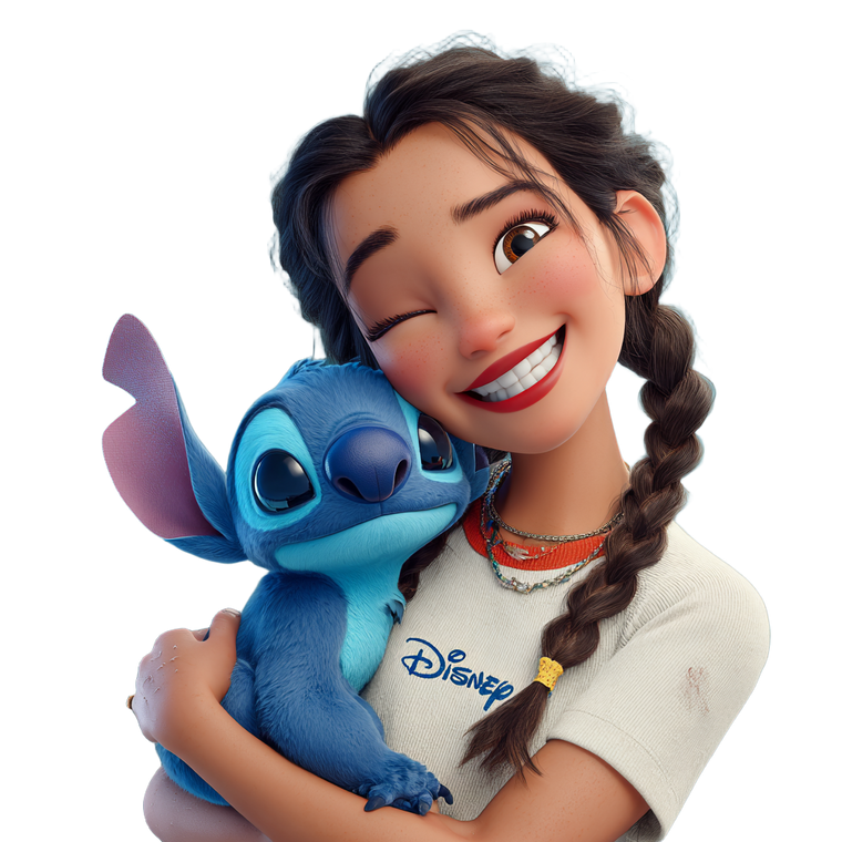 Happy Hug With Stitch Vinyl Car Decal Sticker – Waterproof & UV-Resistant 3.4133333333333336"