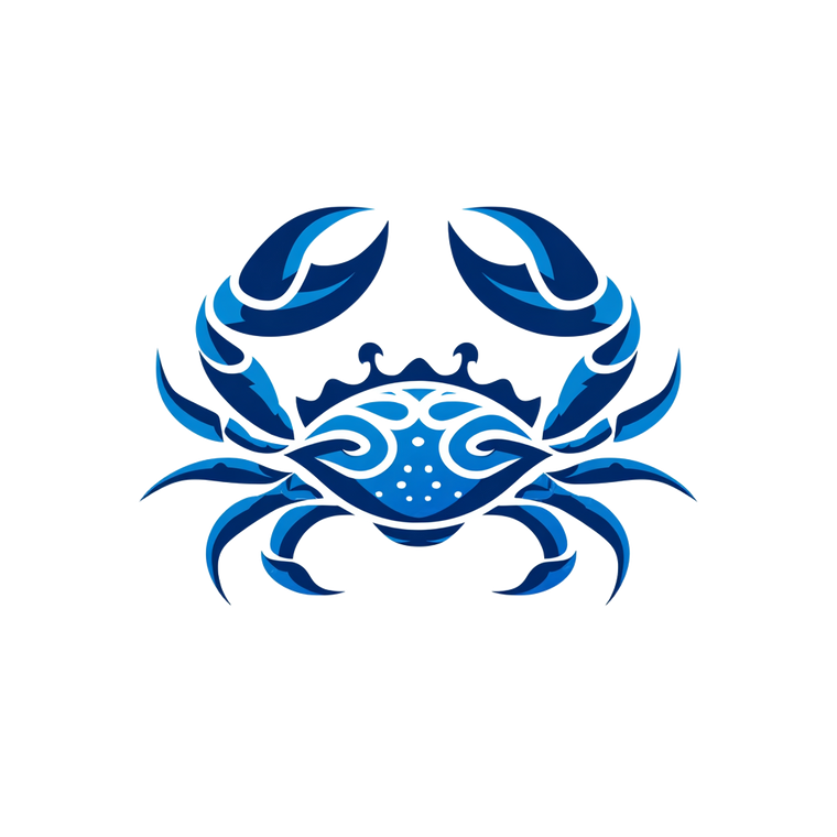 Crab Logo Vinyl Car Decal Sticker – Waterproof & UV-Resistant 6.826666666666667"