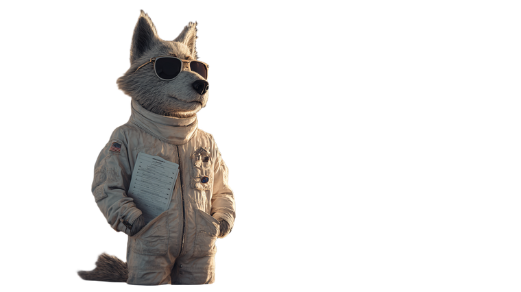 Cool Wolf Astronaut V2 Vinyl Car Decal Sticker – Waterproof & UV-Resistant 2.72"