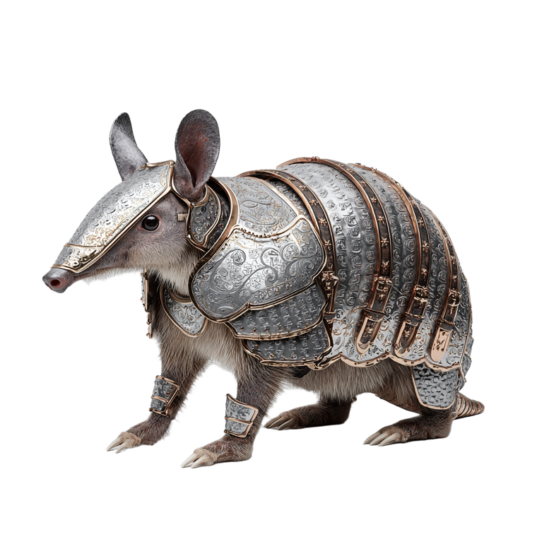 Armored Armadillo Vinyl Car Decal Sticker – Waterproof & UV-Resistant 3.4133333333333336"