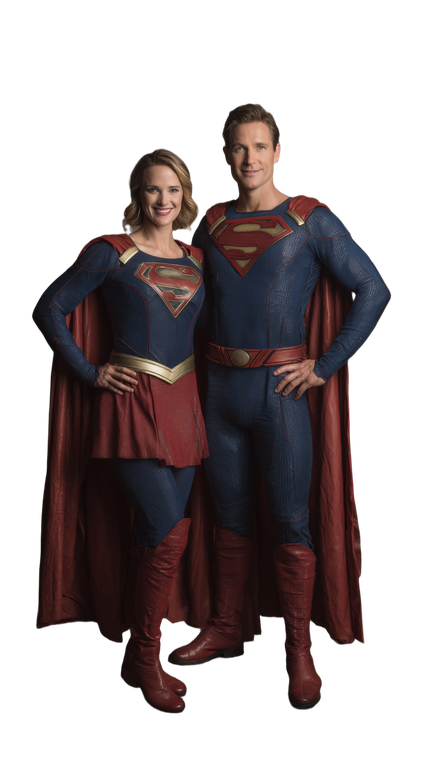 Superman Couple Vinyl Car Decal Sticker – Waterproof & UV-Resistant 4.8533333333333335"