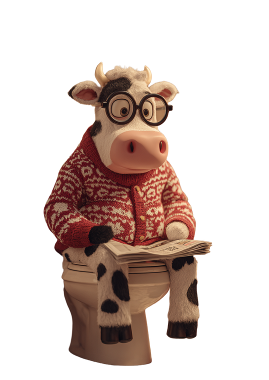 Christmas Cow Vinyl Car Decal Sticker – Waterproof & UV-Resistant 4.373333333333333"