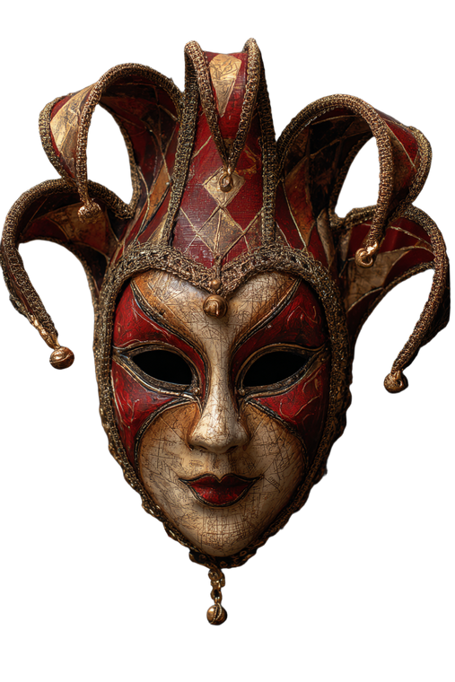 Jester Venetian Mask Vinyl Car Decal Sticker – Waterproof & UV-Resistant 4.4
