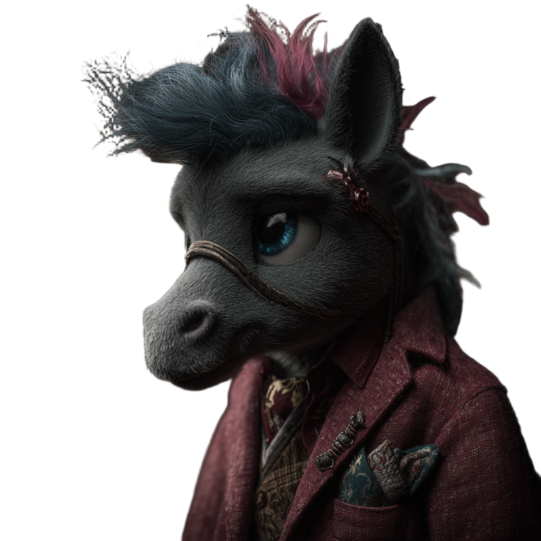 Anthropomorphic Pony Vinyl Car Decal Sticker – Waterproof & UV-Resistant 6.826666666666667"