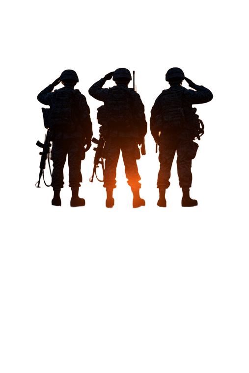 Saluting Soldiers Vinyl Car Decal Sticker – Waterproof & UV-Resistant 4.4