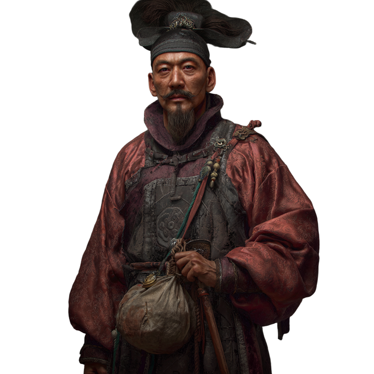 Ancient Chinese Man V37 Vinyl Car Decal Sticker – Waterproof & UV-Resistant 3.4133333333333336"