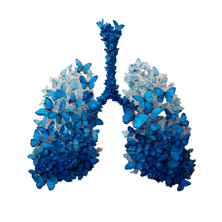 Blue Butterfly Lungs Vinyl Car Decal Sticker – Waterproof & UV-Resistant 6.826666666666667"