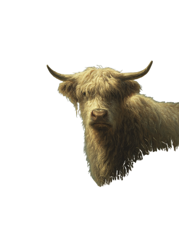 Highland Cow Portrait V6 Vinyl Car Decal Sticker – Waterproof & UV-Resistant 8.213333333333333"