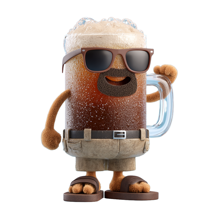Root Beer Float Character Vinyl Car Decal Sticker – Waterproof & UV-Resistant 3.4133333333333336"