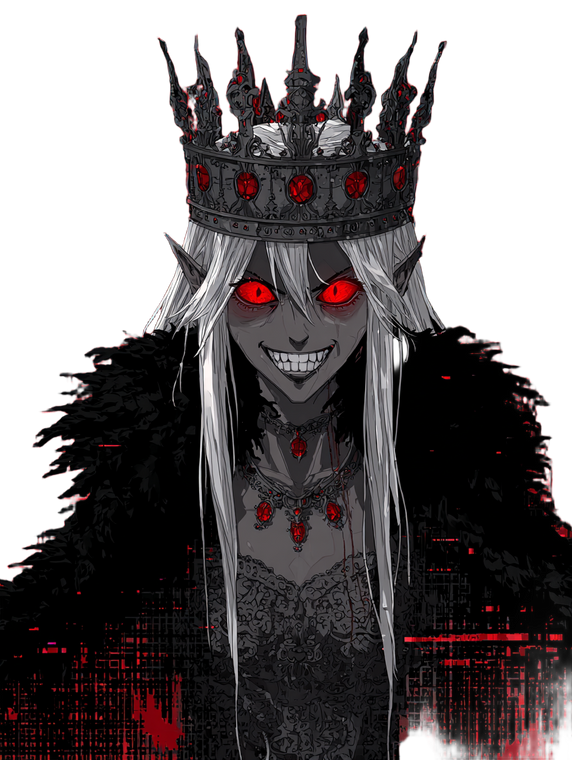 Evil Elf Queen Vinyl Car Decal Sticker – Waterproof & UV-Resistant 8.213333333333333"