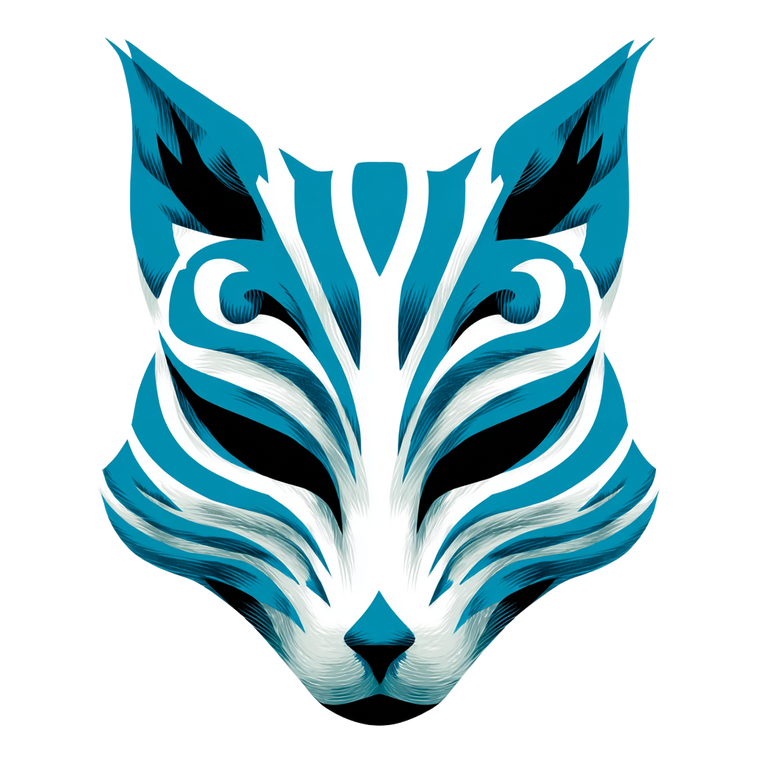 Stylized Fox Mask Vinyl Car Decal Sticker – Waterproof & UV-Resistant 6.826666666666667"