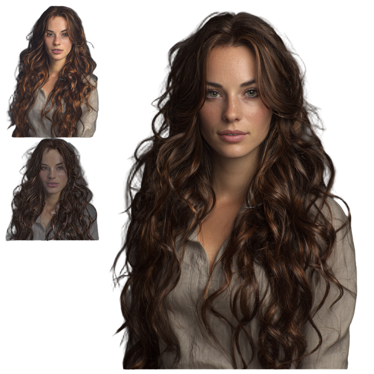 Realistic Long Hair Model Vinyl Car Decal Sticker – Waterproof & UV-Resistant 6.826666666666667"