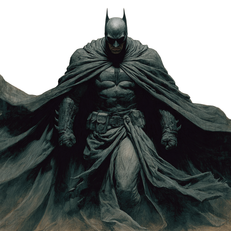 Batman In Cape Vinyl Car Decal Sticker – Waterproof & UV-Resistant 3.4133333333333336"