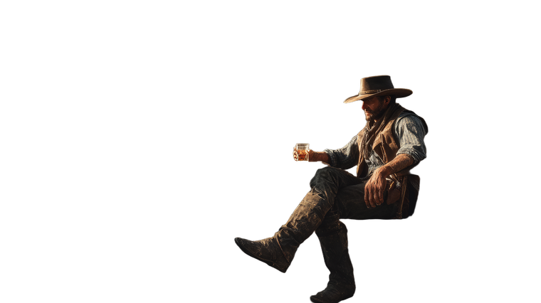 Lone Cowboy V3 Vinyl Car Decal Sticker – Waterproof & UV-Resistant 2.72"