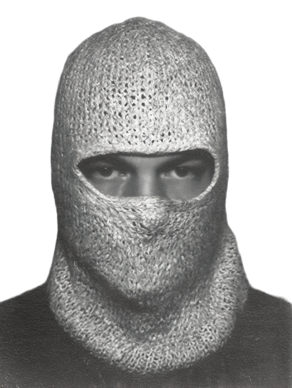 Masked Knitted Figure Vinyl Car Decal Sticker – Waterproof & UV-Resistant 4.1066666666666665"