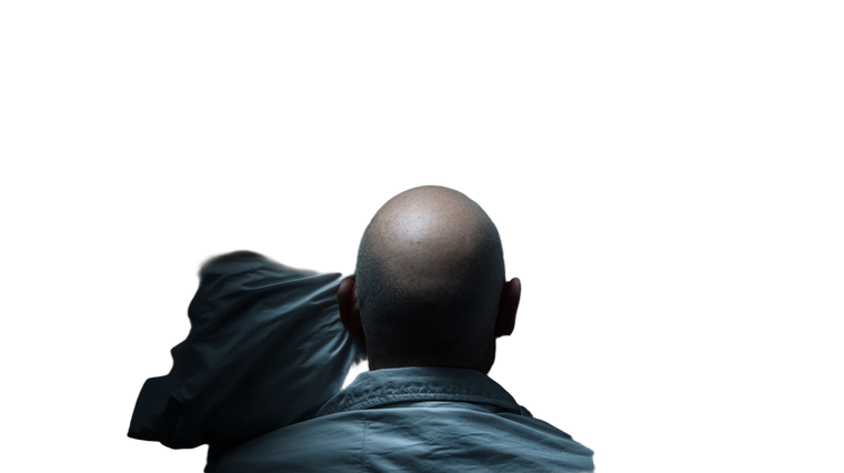 Bald Man Sleeping Vinyl Car Decal Sticker – Waterproof & UV-Resistant 2.72"