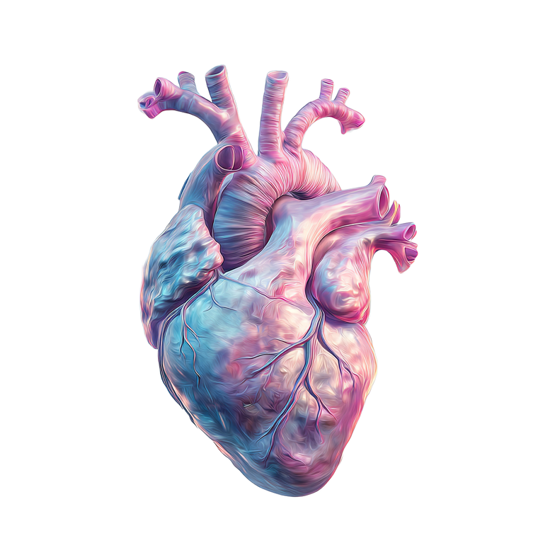 Pastel Anatomical Heart Vinyl Car Decal Sticker – Waterproof & UV-Resistant 3.4133333333333336"