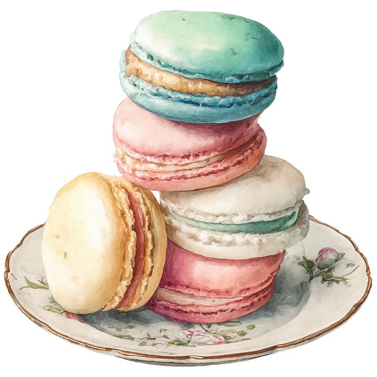 Pastel Macarons Stack Vinyl Car Decal Sticker – Waterproof & UV-Resistant 3.4133333333333336"