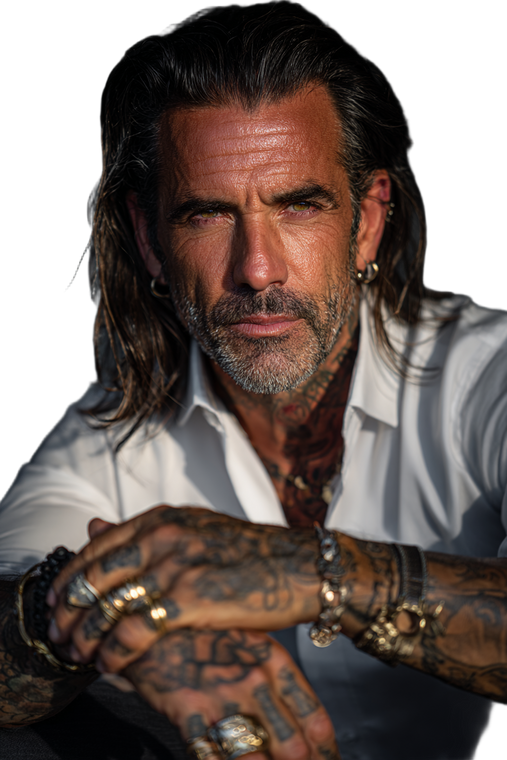 Handsome Tattooed Man V7 Vinyl Car Decal Sticker – Waterproof & UV-Resistant 4.4